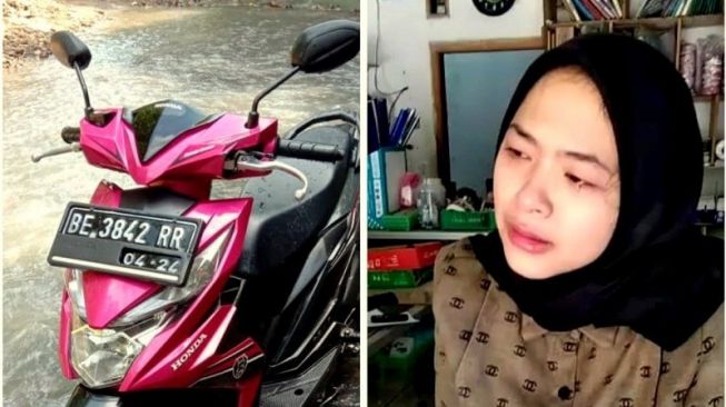 Dua Maling Gondol Motor Pegawai Fotokopi Samping SMK YPT Pringsewu