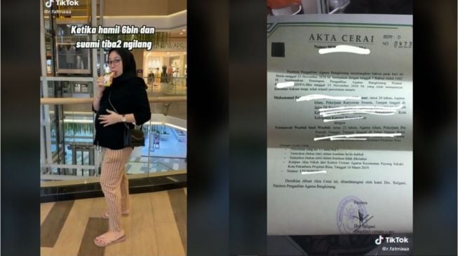 Hamil 6 Bulan Ditinggal Suami, Curhat Pilu Wanita Kini Jadi Single Parent (tiktok.com/@r.fatmaaa)