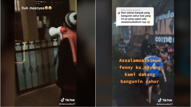 Viral Aksi Sekumpulan Pemuda Bangunkan Sahur, Bikin Baper (tiktok.com/@vhennyveby27)