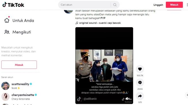 Tukang becak histeris kehilangan uang untuk anaknya. [TikTok]