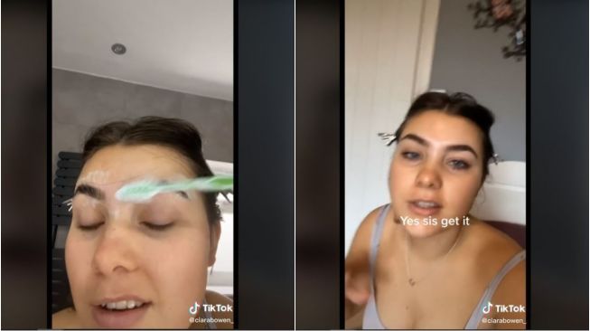 Lupa Bersihkan Makeup sebelum Tidur, Wanita Ini Syok Lihat Alis (tiktok.com/@ciarabowen_)