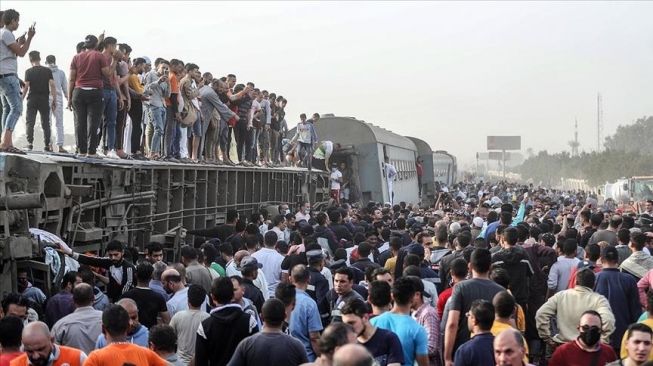 Terjadi Kecelakaan Kereta Api Lagi di Mesir, Hampir 100 Orang Jadi Korban