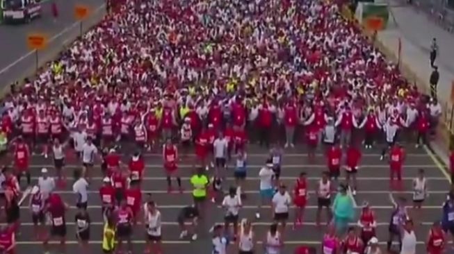 China Bikin Gempar, Gelar Lomba Lari Marathon Dihadiri 12 Ribu Peserta