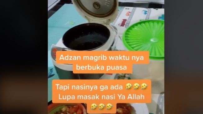 Viral saat Buka Puasa Ramadhan Istri Lupa Masak Nasi, Reaksi Suami Disorot