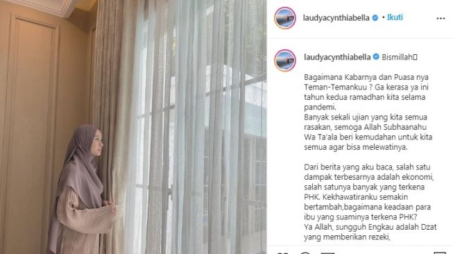 Unggahan Laudya Cynthia Bella [Instagram/@laudyacynthiabella]