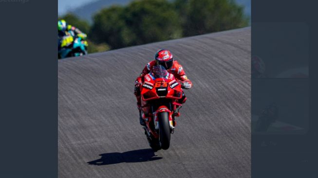 Francesco bagnaia meraih podium kedua di MotoGP Portugal 2021 (Twitter)