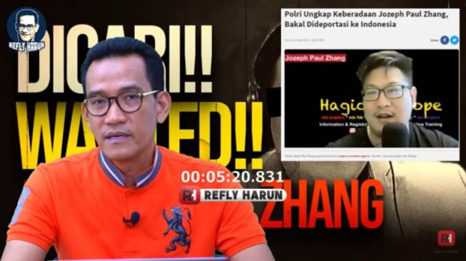 Sebut Jozeph Paul Zhang Hina Nabi, Refly Harun Bandingkan dengan Kasus Ahok