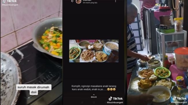 Curhat Wanita Diminta Masak di Rumah Pacar (tiktok.com/@bucinbuangett)