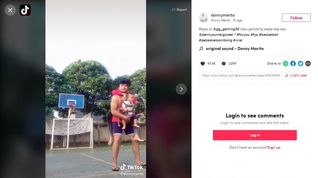 Denny Sumargo dan Donny Marito adu trick shot - (TikTok/@donnymarito)