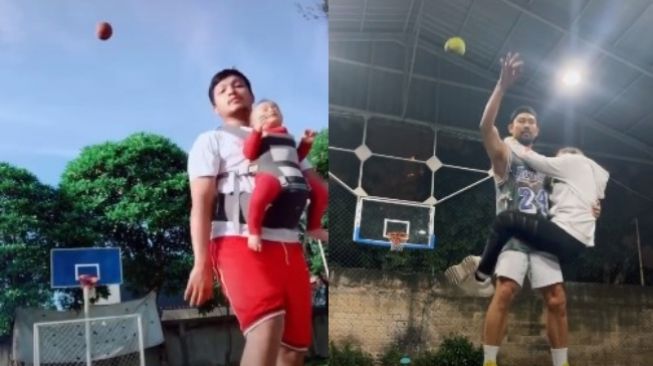 Denny Sumargo dan Donny Marito adu trick shot - (TikTok/@dennysumargoreal)