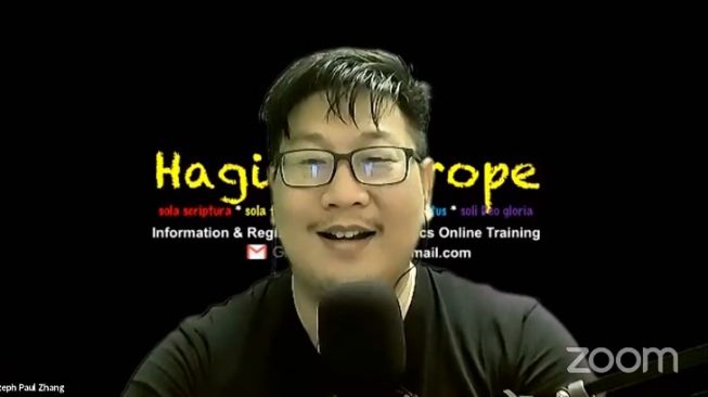Tangkapan layar Jozeph Paul Zhang saat live streaming di kanal YouTube Hugios Europe.[YouTube/Hugios Europe]