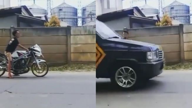 Geber-Geber Mesin Ninja, Niatnya Mau Ngedrag Pemotor Ini Malah Kena Ciduk