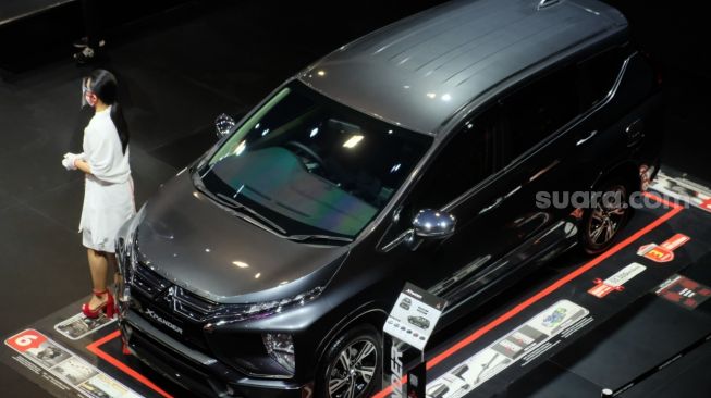 Penampilan Mitsubishi Xpander di IIMS Hybrid 2021 [Suara.com/Manuel Jeghesta Nainggolan].