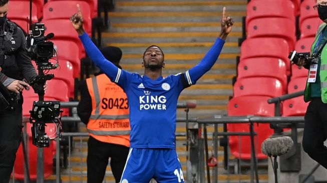 Striker Leicester City, Kelechi Iheanacho. [NEIL HALL / POOL / AFP]