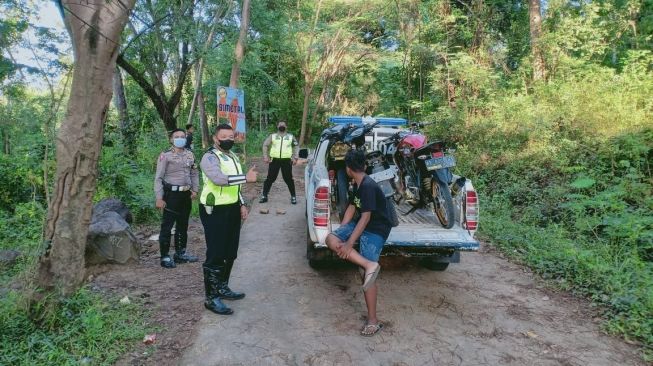 Ilustrasi motor disita polisi (Foto/Satlantas Polres Ponorogo)