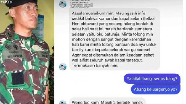 Berdarah Baturaja, Keluarga Komandan KRI Nanggala 402 Letkol Heri Mohon Doa