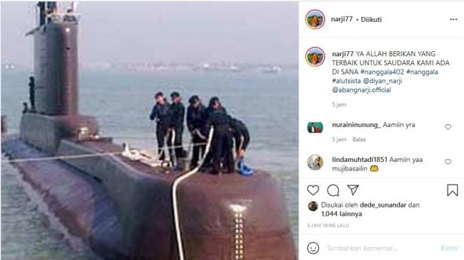 Doa Narji atas hilangnya Kapan Selam KRI Nanggala-402. [Instagram]