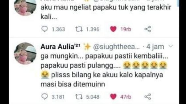 Curhat pilu anak kru KRI Nanggala 402 berharap ayahnya pulang. (Ist)