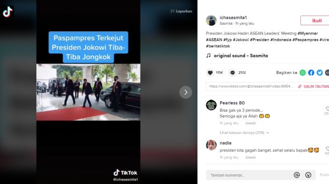 Jokowi Tiba-tiba Jongkok saat Berjalan, Begini Reaksi Paspampres