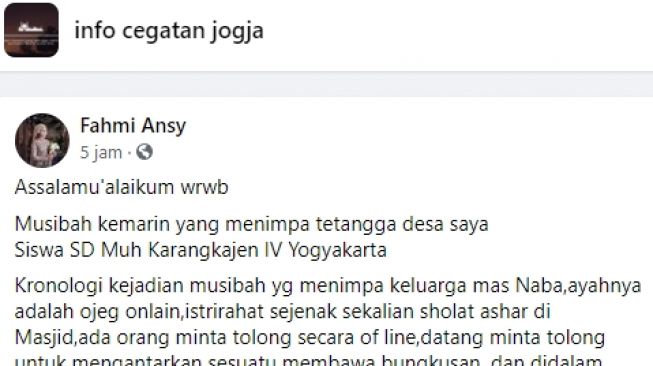 Kronologi Lengkap Anak Driver Ojol Tewas Usai Makan Sate, Diduga Keracunan