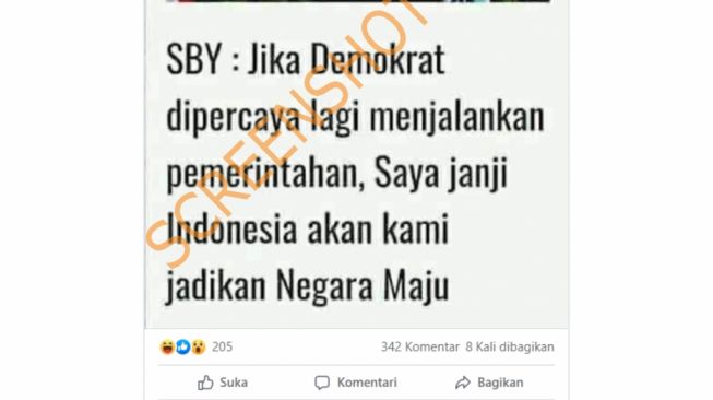 CEK FAKTA: SBY Janji Jadikan Indonesia Negara Maju Jika Masuk Pemerintahan?