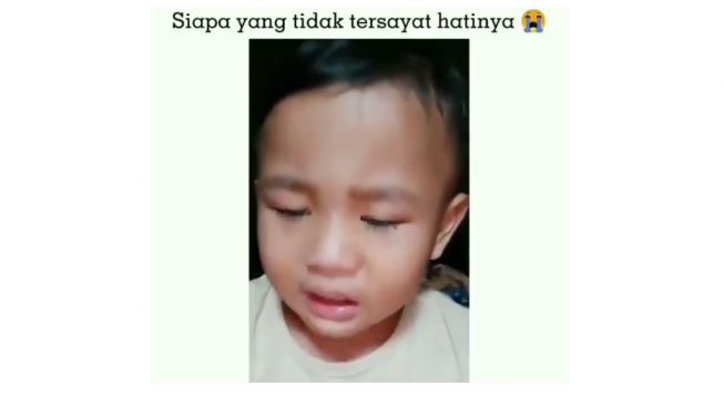 Balita menangis saat rindu sang ibu (instagram)