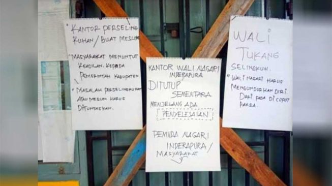 Diduga Berselingkuh, Wali Nagari di Pesisir Selatan Didemo hingga Nonaktif