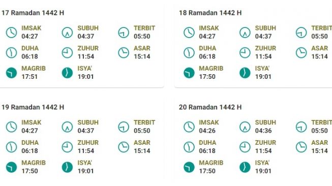 Jadwal Imsakiyah Tangerang Selatan Hari Ini 30 April 2021 Suara Jakarta