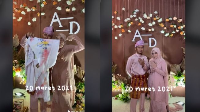 Tepati Janji saat SMA, Momen Pria Melamar Pacar Ini Bikin Haru (tiktok.com/delarosalr)