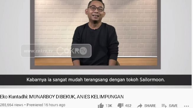 Eko Kuntadhi bicara soal Aziz Yanuar (youtube.com/CokroTv)