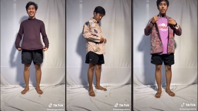 Outfit Model Gucci Versi Kearifan Lokal (tiktok.com/@swaragembira)