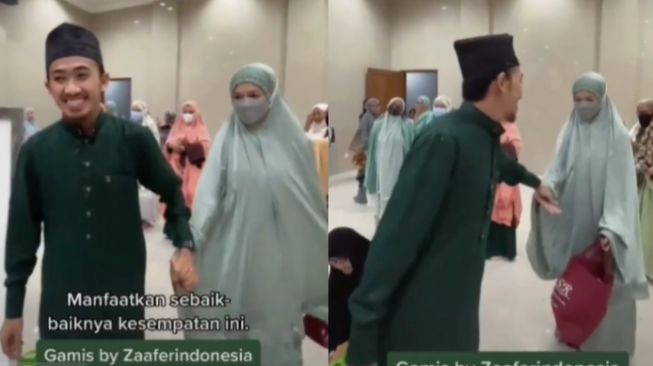 Ustadz Syam Gandeng Tangan Istri Usai Salat di Masjid, Alasannya Haru