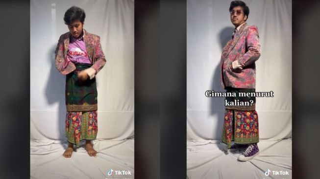 Outfit Model Gucci Versi Kearifan Lokal (tiktok.com/@swaragembira)