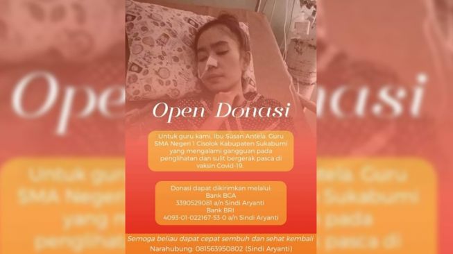 Gurunya Lumpuh Usai Divaksin Covid-19, Siswa dan Alumni Galang Dana