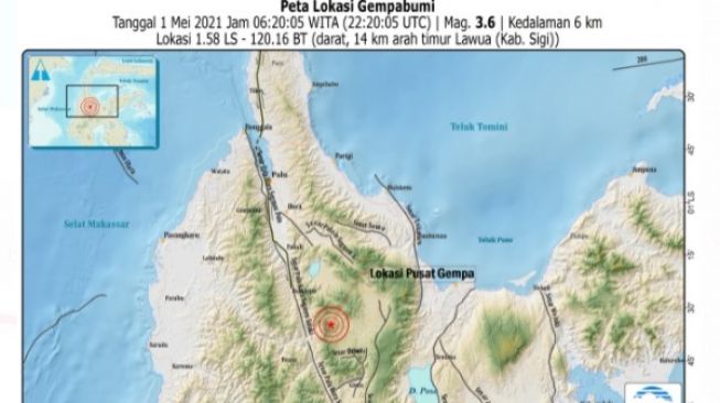 Gempa Bumi Beruntun di Kabupaten Sigi, Sudah 9 Kali Guncangan