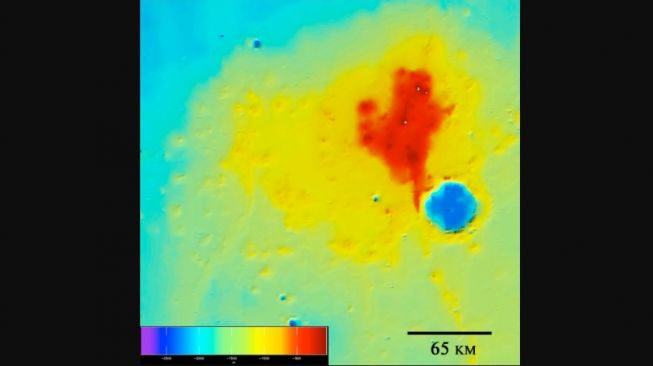 Gunung berapi di tata surya, Marius Hills. [NASA]