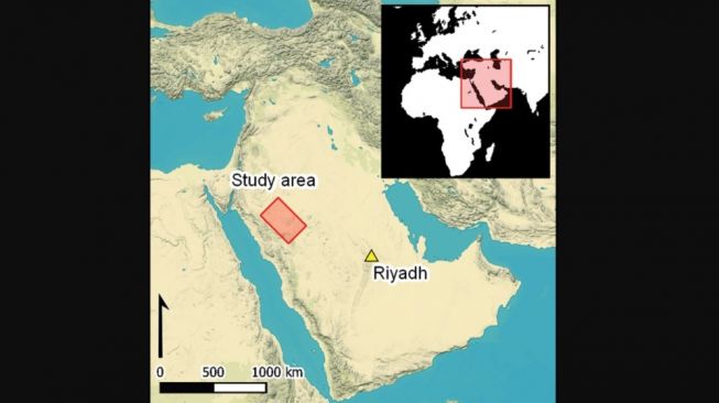 Tempat pemujaan ternak di barat laut Arab. [Cambridge University Press] 