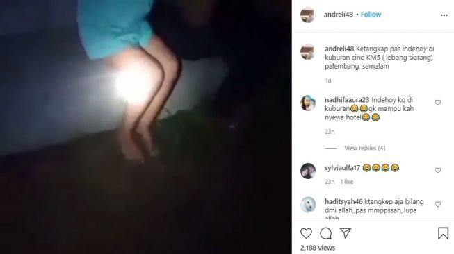 Viral Dua Sejoli Mesum di Kuburan saat Puasa, Diciduk pas Tak Pakai Celana