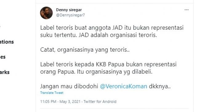 Twitter guru liar papua