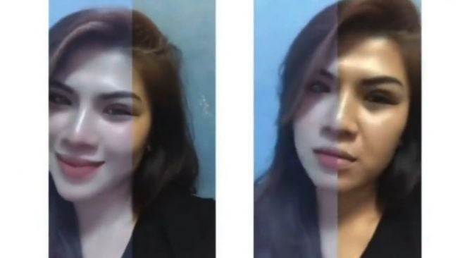 Aplikasi filter glowing vs realita TikTok.