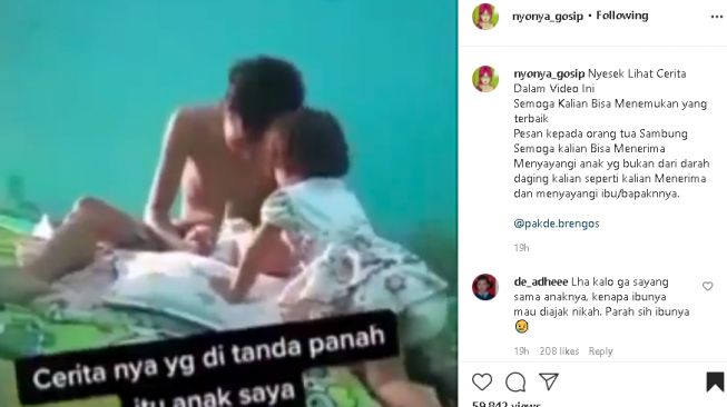 Gadis kecil dibentak ayah tiri saat akan dekati adik bayi (instagram.com/@nyonya_gosip)
