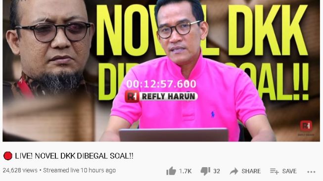 Refly Harun bicara soal isu pelemahan KPK (youtube.com/ReflyHarun)