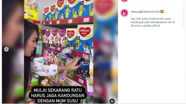 Ngaku Hamil, Lucinta Luna Malah Salah Ambil Susu untuk Pria Macho. (instagram.com/insta_julid)