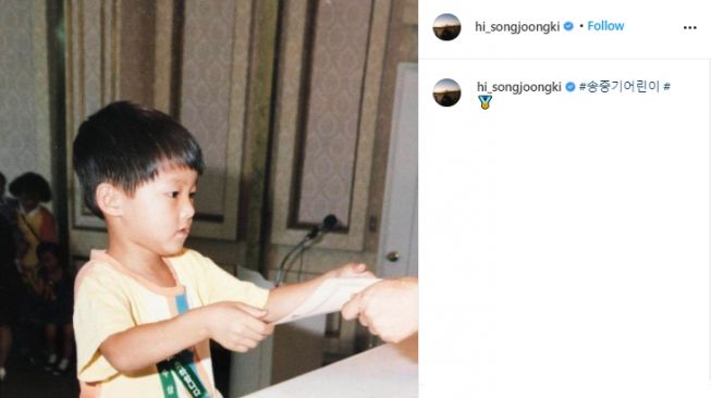 Potret masa kecil Song Joong Ki. (Instagram/hi_songjoongki)