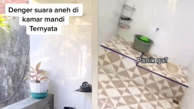 Telusuri Suara Aneh dari Kamar Mandi, Sosok di Pojokan Bikin Geleng-geleng