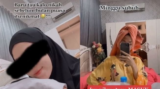 Wanita Ini Ratapi Kenikmatan Nikah Sebelum Puasa. (TikTok/@biniudik)