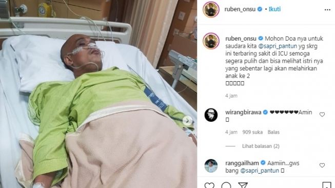 Unggahan Ruben Onsu soal Sapri dirawat di ICU [Instagram/@ruben_onsu]