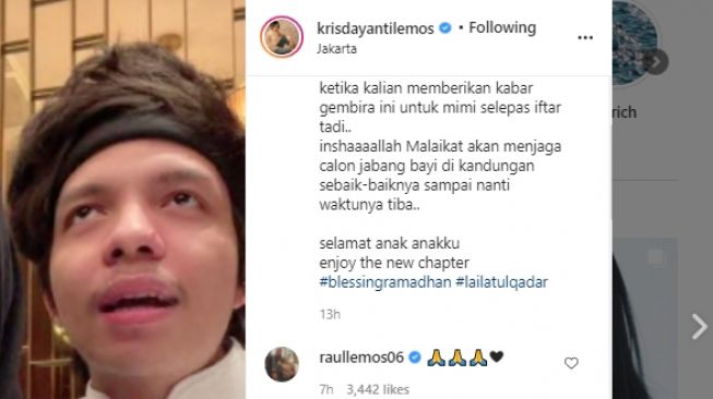 Reaksi keluarga soal kabar kehamilan Aurel. [Instagram]