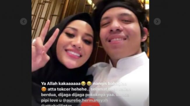 Reaksi keluarga soal kabar kehamilan Aurel. [Instagram]