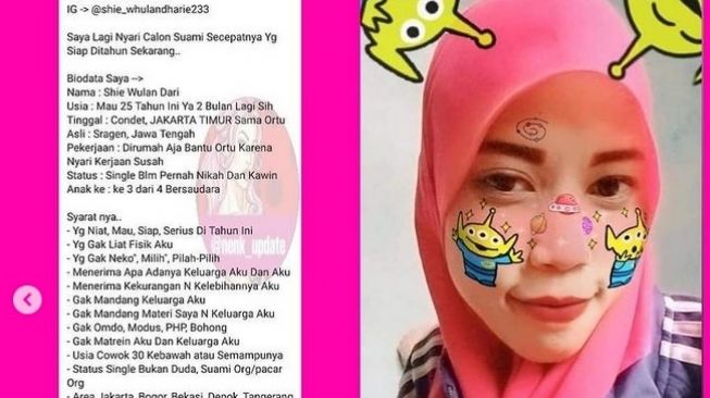 Wulandari, perempuan yang doakan Aurel Hermansyah Mati. [Instagram]